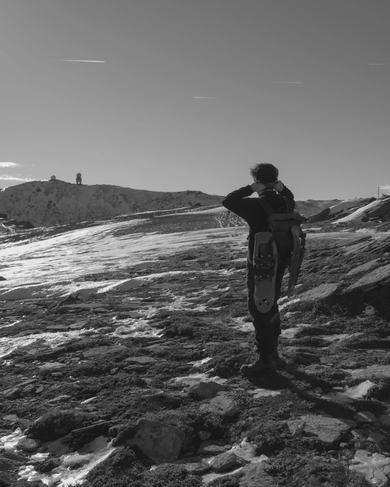 Nicolas travelling in the mountains