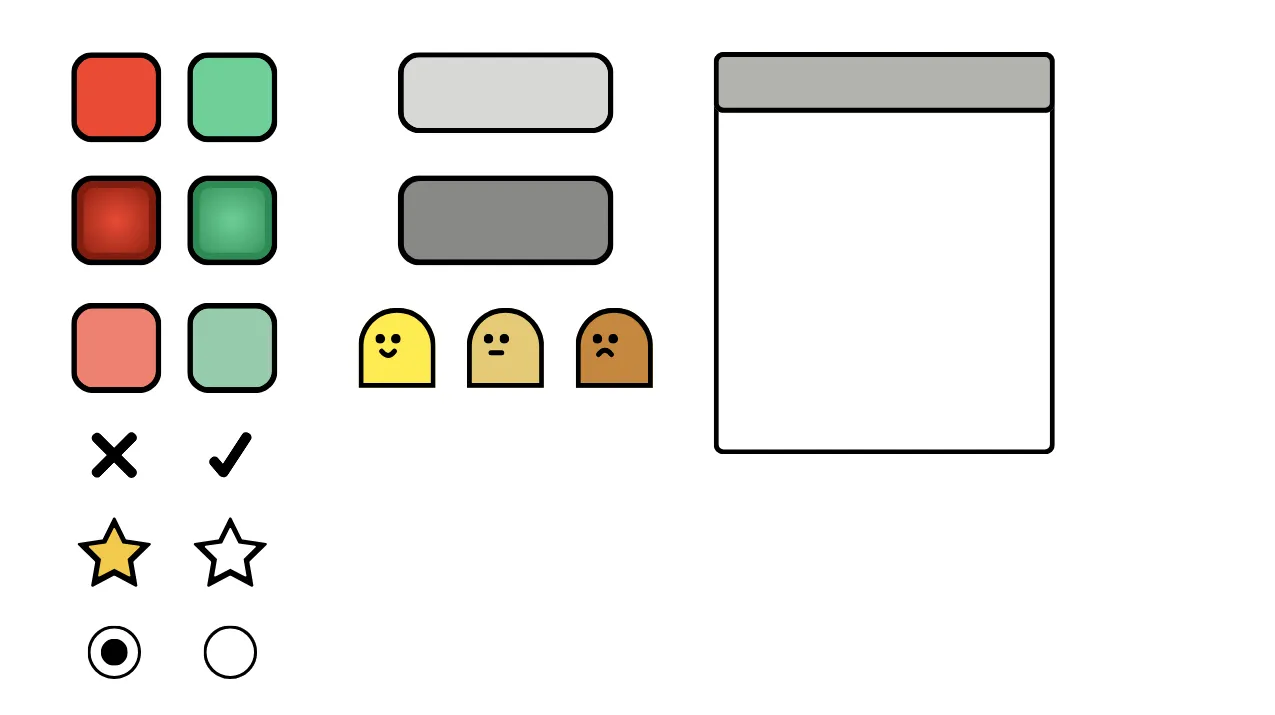 Matura Please UI elements including buttons, controls, and game objects