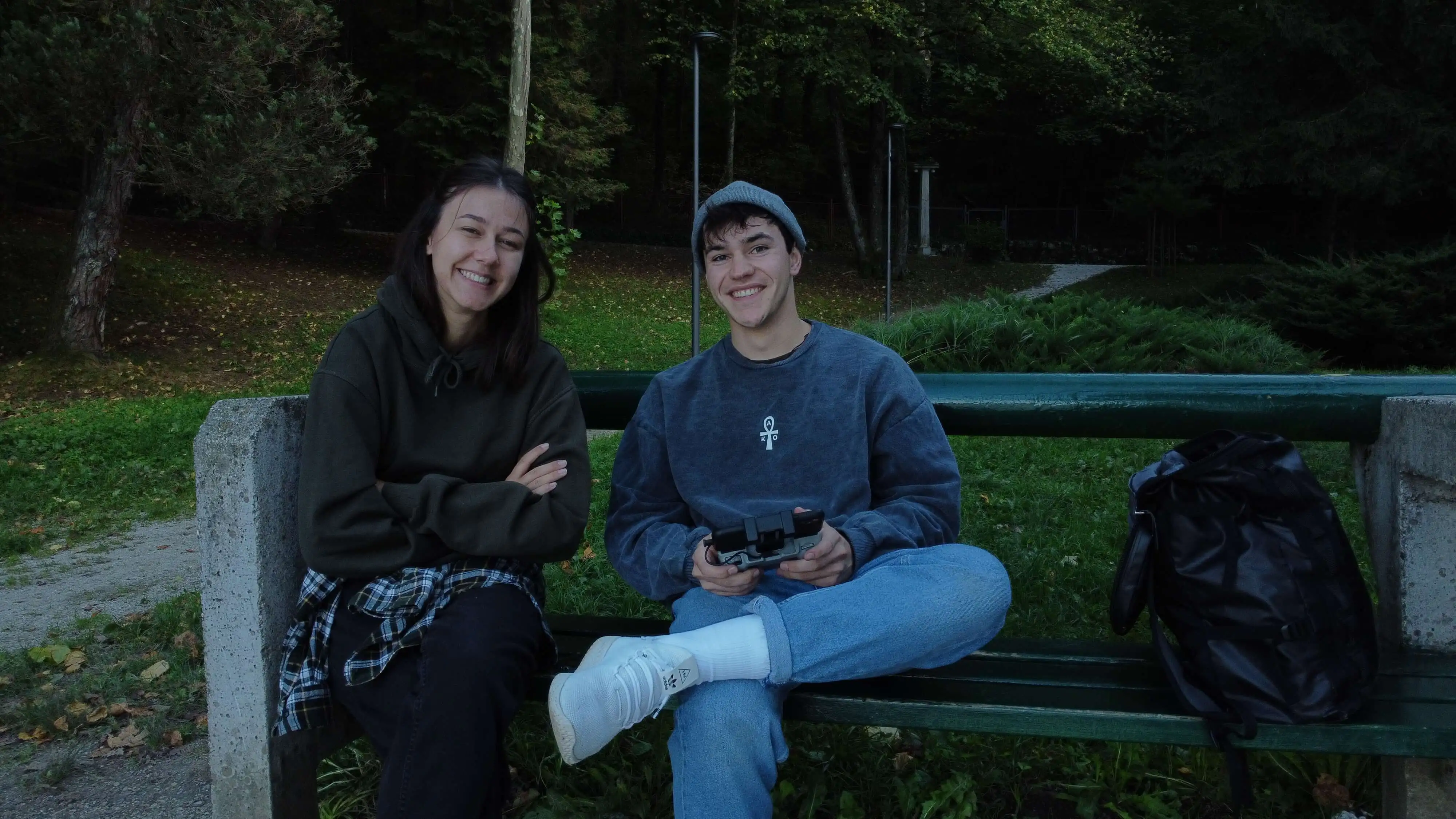 couple sitting on a bench