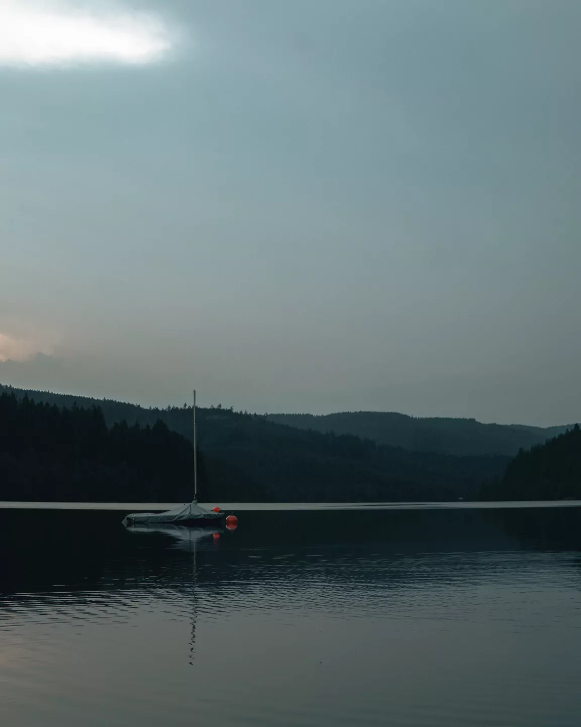 boat on a lake